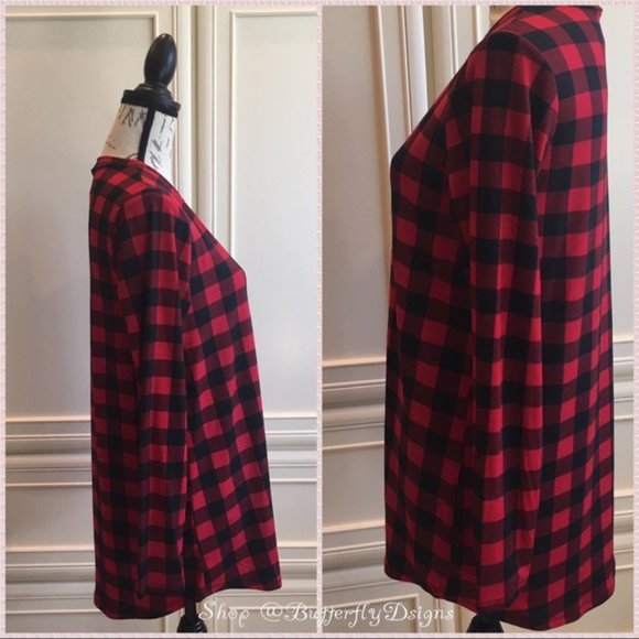 BOGOFREE Butter Soft Buffalo Check Long Sleeve Top - Picture 8 of 16